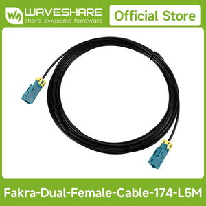 Câble coaxial étanche Waveshare Fakra Z-Coded double femelle RG174, longueur 5m, compatible avec les caméras GMSL1/2 K441 - Product Image 5