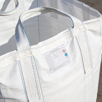 Sac jumbo en polypropylène tissé de qualité alimentaire imprimé sur mesure, 1000 kg, grand sac FIBC à ouverture supérieure pour le riz et la farine