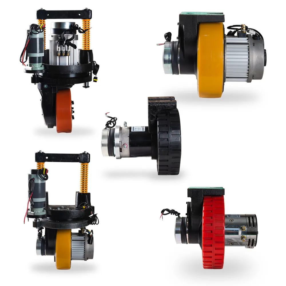 24 В 1,2/1,5/кВт двигатель постоянного тока/переменного тока Горизонтальное/Вертикальное приводное колесо в сборе для электрического штабелера и трактора