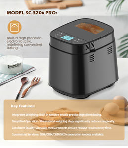 เครื่องทำขนมปังอัจฉริยะ SOHEF Smart <span class=keywords><strong>Family</strong></span> Mini พร้อมเมนู 25 แบบ ตั้งเวลาได้ สร้างบรรยากาศอบอุ่นในบ้านของคุณด้วยกลิ่นหอม เครื่องทำขนมปังไฟฟ้าแบบอาหรับ ทำพิซซ่าได้ - Product Image 3