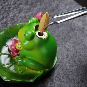 Quemador de <span class=keywords><strong>Incienso</strong></span> de Resina con Diseño de <span class=keywords><strong>Rana</strong></span>, Nuevo Diseño de Torre de Cascada, Soporte para Decoración del Hogar y Oficina, Difusor de Aromaterapia - Product Image 5