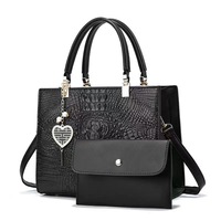 Sac à main souple pour femme en cuir verni texturé motif crocodile grande capacité avec fermeture magnétique et fermeture éclair, bandoulière unique