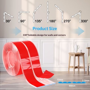 Protezione Angolare Trasparente per Pareti, Morbida e Autoadesiva, per Angoli di Mobili, Porte, Tavoli e Facile da Installare - Product Image 2