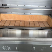 Machine à rôtir le poulet au charbon de bois, barbecue commercial, en acier inoxydable, avec nettoyage facile