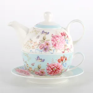 Retro Engels Stijl Keramische Theepot Designer Koffie Thee Pot En Cup Set Home Decor Voor Afternoon Tea