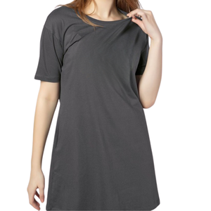 เสื้อยืดสตรีและเดรสลำลองผ้าฝ้ายแขนสั้นผู้ผลิต OEM - Product Image 3