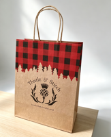 Sacs en papier kraft brun biodégradables personnalisés avec votre logo pour les boutiques de vêtements, les cadeaux, les achats, les restaurants et l'emballage à emporter