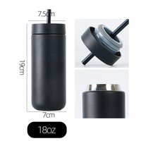 Vente en gros de gobelets isothermes en acier inoxydable de 16 oz, nouveaux et colorés, avec revêtement en poudre, ultra-fins, avec couvercle et paille