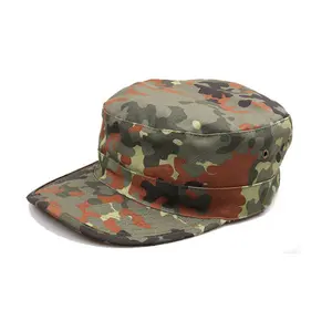 قبعة مسطحة رجالية مموهة للجدار بأشكال الغابة للبيع بسعر المصنع قبعات مخصصة للرجال مموهة لكرة البيسبول مع شعار مخصص