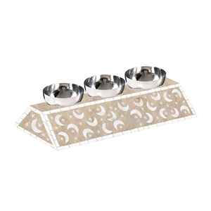 ชุดชามโลหะพร้อมฐานรองแม่มุกชุดชามสแตนเลส - Product Image 6