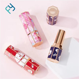 Listo Stock 3D Impreso Tubo hueco Lápiz labial Embalaje Diseño de parche de ocho lados Tubo a presión de 12,1mm de diámetro para uso cosmético - Product Image 3