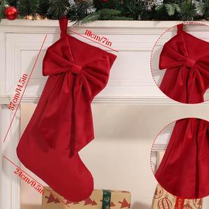 Chaussette de Noël personnalisée, chaussette de Noël brodée avec le nom pour la cheminée, décorations de fête de Noël - Product Image 5
