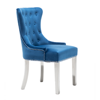 Offres Spéciales Or En Acier Inoxydable Restaurant Chaise Velours Rembourrage Rivet Dinant la Chaise Pour La Maison de Restaurant D'hôtel
