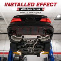 Échappement arrière pour BMW 530i 530e 540/540i G30 G38 B48 2.0T B58 3.0T à partir de 2017 avec embouts de silencieux quadruples