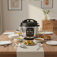 Autocuiseur Électrique Multifonction 6L avec Panneau d'Icones Alimentaires Colorées de Haute Qualité pour Appareils de Cuisine