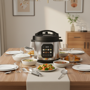 Olla a Presión Eléctrica Multifunción de 6L con Panel de Iconos de Comida Coloridos de Alta Calidad para Cocina - Product Image 3