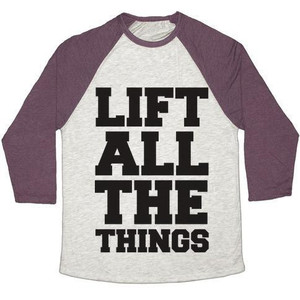 Lift All the Things Unisex Tri-Blend <b>Baseball</b> <b>Tee</b> - Product Image 4