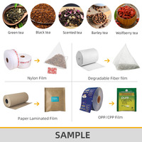 Machine à emballer les sachets intérieurs et extérieurs de thé aux fleurs machine à emballer les sachets de thé triangle à filtre automatique