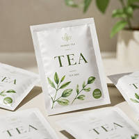 Individuell Bedruckte Logo 3-Seitig Versiegelte Kleine Teebeutel-Umschläge Verpackungsbeutel für Teebeutel Probenbeutel