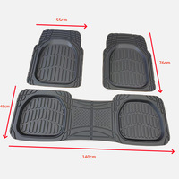 Tapis de sol arrière de voiture 3 pièces en latex antidérapant de 1,5 cm d'épaisseur, robustes, toutes saisons, sur mesure pour SUV et camions, vente en gros d'usine, OEM ODM