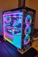 OEM Mid Tower Gaming PC Case Aluminum Alloy MATX Desktop Computer Chassis with Tempered Glass Side Panel Window