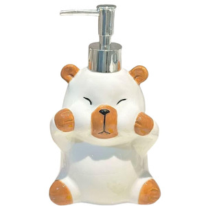 Bonito dispensador de jabón de carpincho de cerámica <span class=keywords><strong>3D</strong></span>, uso versátil <span class=keywords><strong>para</strong></span> <span class=keywords><strong>cocina</strong></span>, baño, ideal <span class=keywords><strong>para</strong></span> jabón de manos, champú, loción - Product Image 1