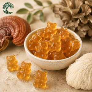 YUSAIL Gummies Premium Véganes aux Extraits de Champignons Crinière de <span class=keywords><strong>Lion</strong></span>, Reishi et Maitake – Complément Alimentaire Énergisant et pour la Concentration – Conditionnement en Bouteille - Product Image 3