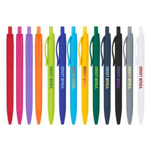 Retractable 1.0mm Black Ballpoint <b>Pen</b> Custom Business Hotel Logo Printed Plastic <b>Pen</b> for Advertising - Product Image 1