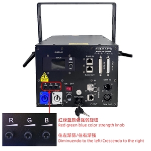 Système <span class=keywords><strong>de</strong></span> spectacle <span class=keywords><strong>de</strong></span> lumière laser d'animation RGB 8W, projecteur <span class=keywords><strong>de</strong></span> lumière <span class=keywords><strong>de</strong></span> scène, construction en aluminium pour KTV, parc à thème, utilisation DJ, qualité supérieure - Product Image 4