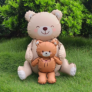 Palloncini a Forma di Orso Opaco Stile Ins, Decorazioni per Feste di <span class=keywords><strong>Compleanno</strong></span> e Festività, Palloncini Cartoon Retrò ad Elio - Product Image 5