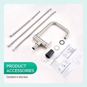 Grifo de Cocina con Mezclador de Agua de 3 Vías y Ventana Frontal Giratoria de 360°, con Certificación DVGW CE, en Oferta - Product Image 6