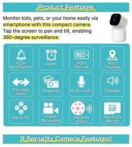 Caméra de sécurité intelligente Tuya Wifi PTZ 2K 3MP, intérieure, audio bidirectionnel, sans fil, surveillance CCTV, suivi automatique, caméra IP intelligente - Product Image 6