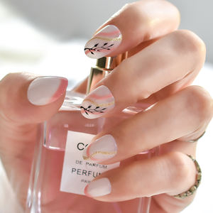 Natürliche französische Tipps Fake <span class=keywords><strong>Nails</strong></span> Mixed Farbmuster Weich geklebte falsche Nägel Wasserdicht Easy Wear Luxus Press On Nail - Product Image 5
