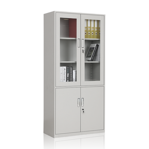 Armoire de classement en acier robuste avec porte vitrée et tiroirs verrouillables pour le rangement de bureau - Vente en <span class=keywords><strong>gros</strong></span> - Product Image 1