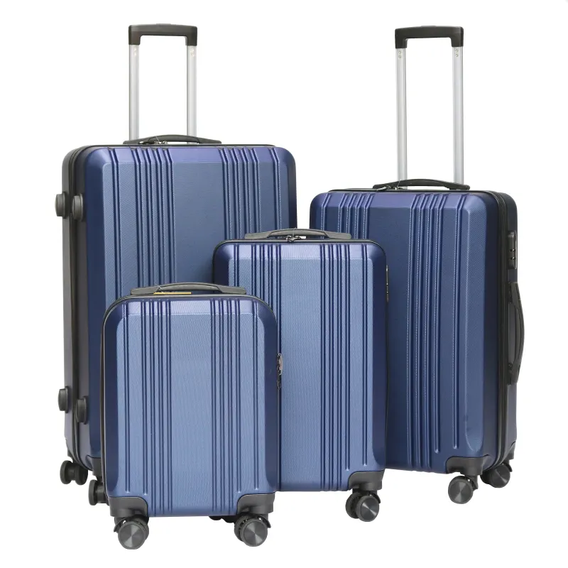 Toptan arabası çantası çanta seyahat bavul setleri şerit bagaj ile 360 derece Spinner tekerlekler