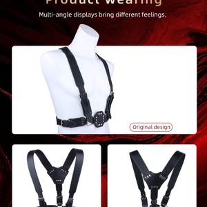 Wholesale QKKQ Male <b>Harness</b> Chest Strap Leather PU Belt Cage Body Bondage Rave Underwear,Dog <b>Harness</b>,Chest Bondage <b>Harness</b> - Product Image 4