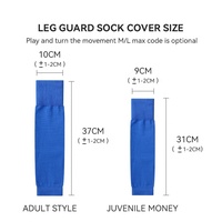 LINGTU Ensemble Chaussettes Antidérapantes d'Entraînement de Football, Équipement de Protection, Protège-Tibias, Manches, Chaussettes de Football à Poignées
