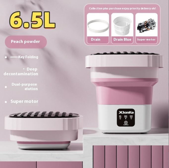 Small Sakura Pink 6.5L Blue Light Sterilization Drain Basket Drain