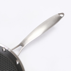 Poêle à frire en acier inoxydable à nid d'abeilles pleine surface, compatible tous feux, sans couvercle, pour œufs – Vente chaude transfrontalière - Product Image 4