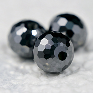 2023 New Arrival 2MM-8MM Natural Loose Moissanite Ball <strong>Beads</strong> <strong>Black</strong> Rosary Facets New Shape Wholesale Price - Product Image 2
