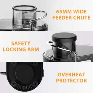 DB001 Black Commercial Stainless Steel Smart <b>Juicer</b> Extractor <b>Machine</b> Fresh Centrifugal <b>Fruit</b> <b>Vegetable</b> Hotel <b>Juicer</b> - Product Image 3