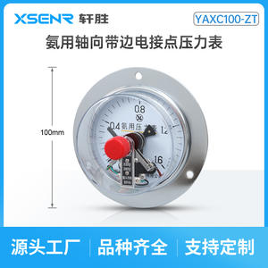 Yaxc 100Zt Axial Ammonia Electric Contact Pressure <b>Gauge</b> Analog Panel Type 100mm 1.6 Accuracy <b>Thread</b> Connection - Product Image 3
