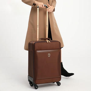 Many Size Genuine Leather Case Oxford Wheel <b>Trolley</b> Bag Fashionable Travel Luggage Roller Bag Spinner Suitcase Business - Product Image 3