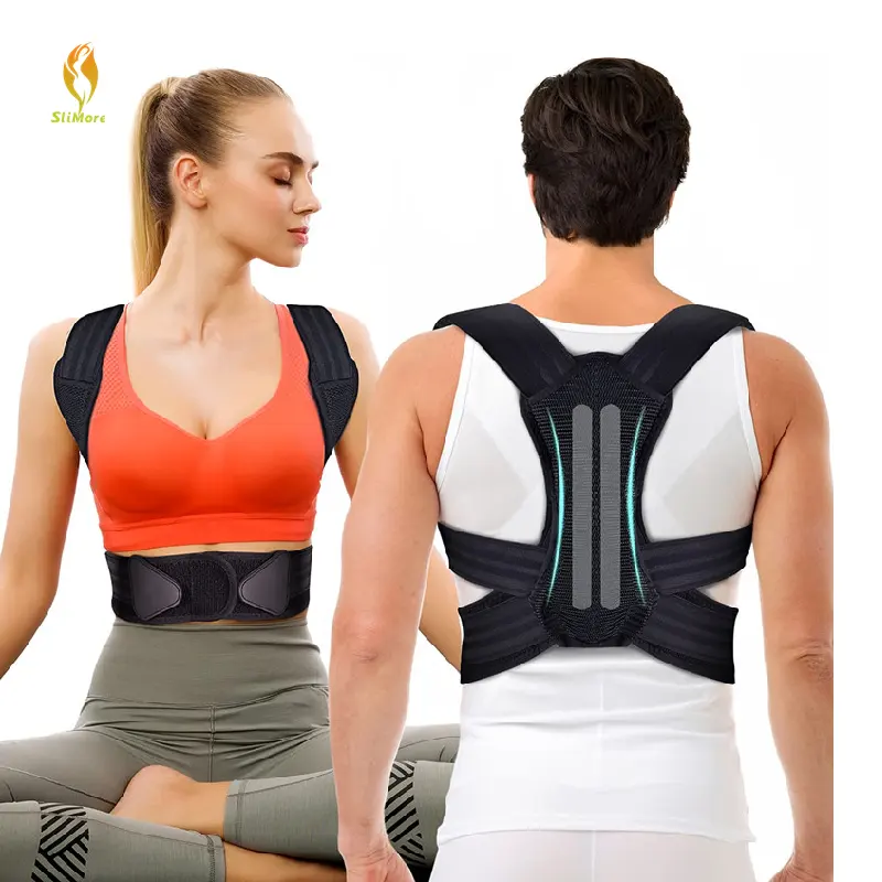 Comfortable Breathable Back Support Shoulders Back Brace Posture Corrector with Adjustable Back Support for Men and Women
