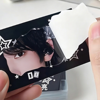 Carte de vœux découpée sur mesure en forme de boîte mystère, en carton holographique brillant, pour collection de fans Kpop