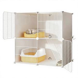 ตู้กรงแมวในบ้านขนาดเล็ก วิลล่าแมว <span class=keywords><strong>2</strong></span> <span class=keywords><strong>ชั้น</strong></span> พร้อมกระบะทราย <span class=keywords><strong>บ้าน</strong></span>แมวแบบรวมขนาดใหญ่พิเศษสำหรับใช้ในบ้าน - Product Image 1