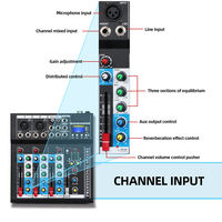 Console audio mini USB portable OEM HT4 Professional 4 canaux pour DJ et musique
