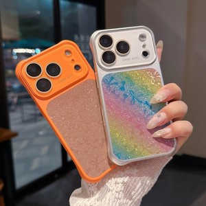 Fashion Glitter Bowknot Air Cushion Shockproof Mobile phone case for iPhone 17 16 15 14 pro max Conversion lens Frame back <b>cover</b> - Product Image 2