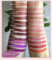 Rouge à lèvres vegan longue tenue personnalisé avec logo, vente en gros, maquillage en marque privée, haute pigmentation, imperméable, fini mat velours