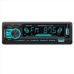 Reproductor de MP3 de 1 <span class=keywords><strong>Din</strong></span>, estéreo para coche con BT, llamada manos libres y Radio FM, control remoto, sistema de audio, adaptador Carplay inalámbrico - Product Image 1
